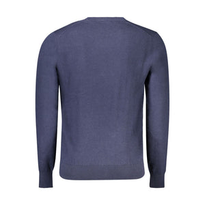 Blauer Baumwollpullover für Herren