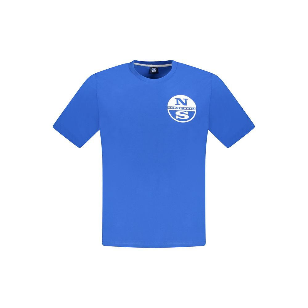 Blaues Herren-T-Shirt aus Baumwolle