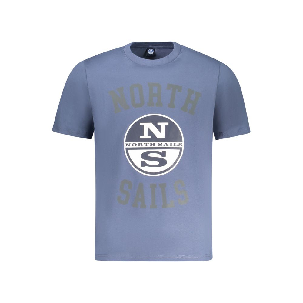 Blaues Herren-T-Shirt aus Baumwolle
