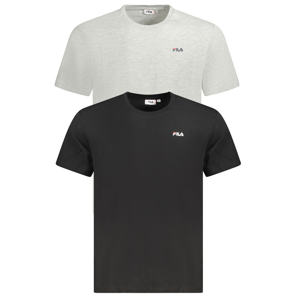 Schwarzes Herren-T-Shirt aus Baumwolle