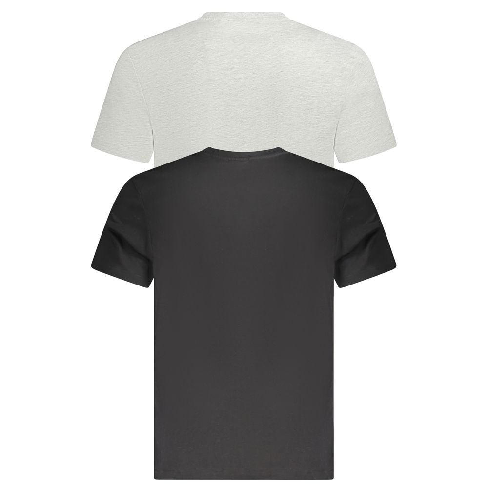 Schwarzes Herren-T-Shirt aus Baumwolle
