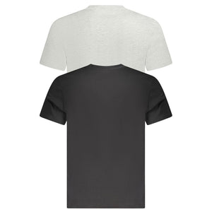 Schwarzes Herren-T-Shirt aus Baumwolle