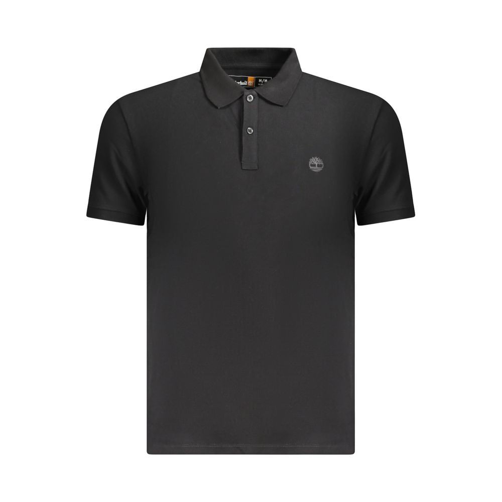Schwarzes Herren-Poloshirt aus Baumwolle