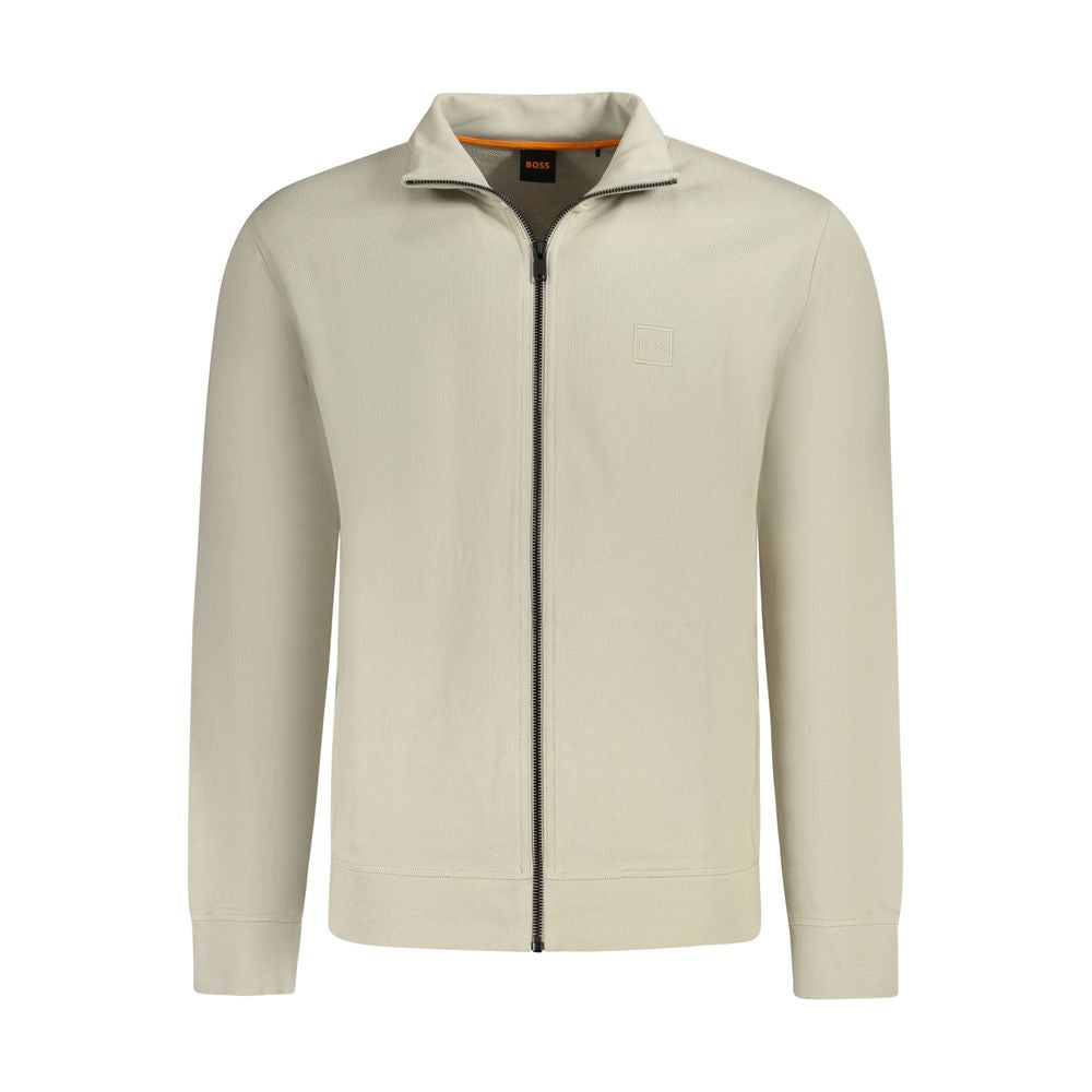 Beigefarbener Baumwollpullover