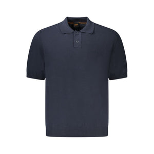 Blauer Baumwollpullover