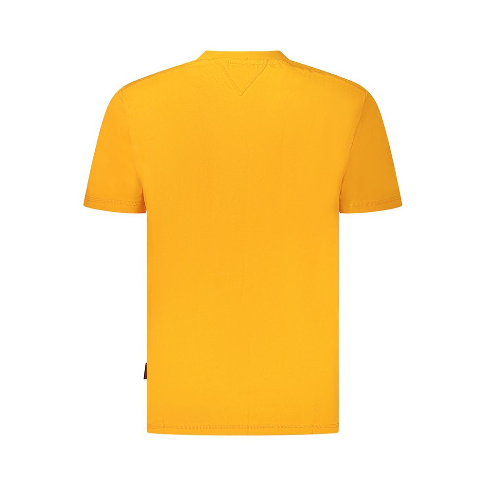 Orangefarbenes Herren-T-Shirt aus Baumwolle