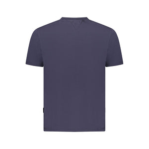 Blaues Herren-T-Shirt aus Baumwolle