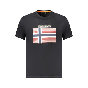 Black Cotton Men T-Shirt