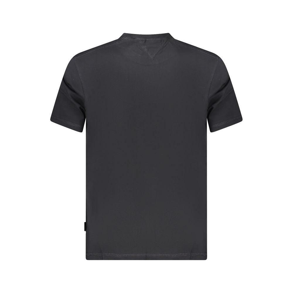 Schwarzes Herren-T-Shirt aus Baumwolle
