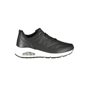Black Polyester Women Sneaker