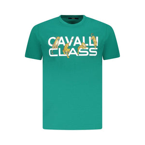 Green Cotton Men T-Shirt