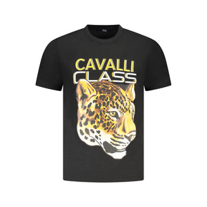 Schwarzes Herren-T-Shirt aus Baumwolle