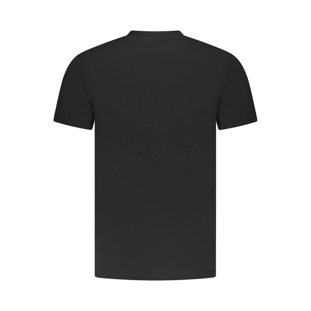 Schwarzes Herren-T-Shirt aus Baumwolle