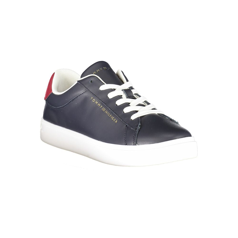 Blaue Leder-Sneaker für Damen