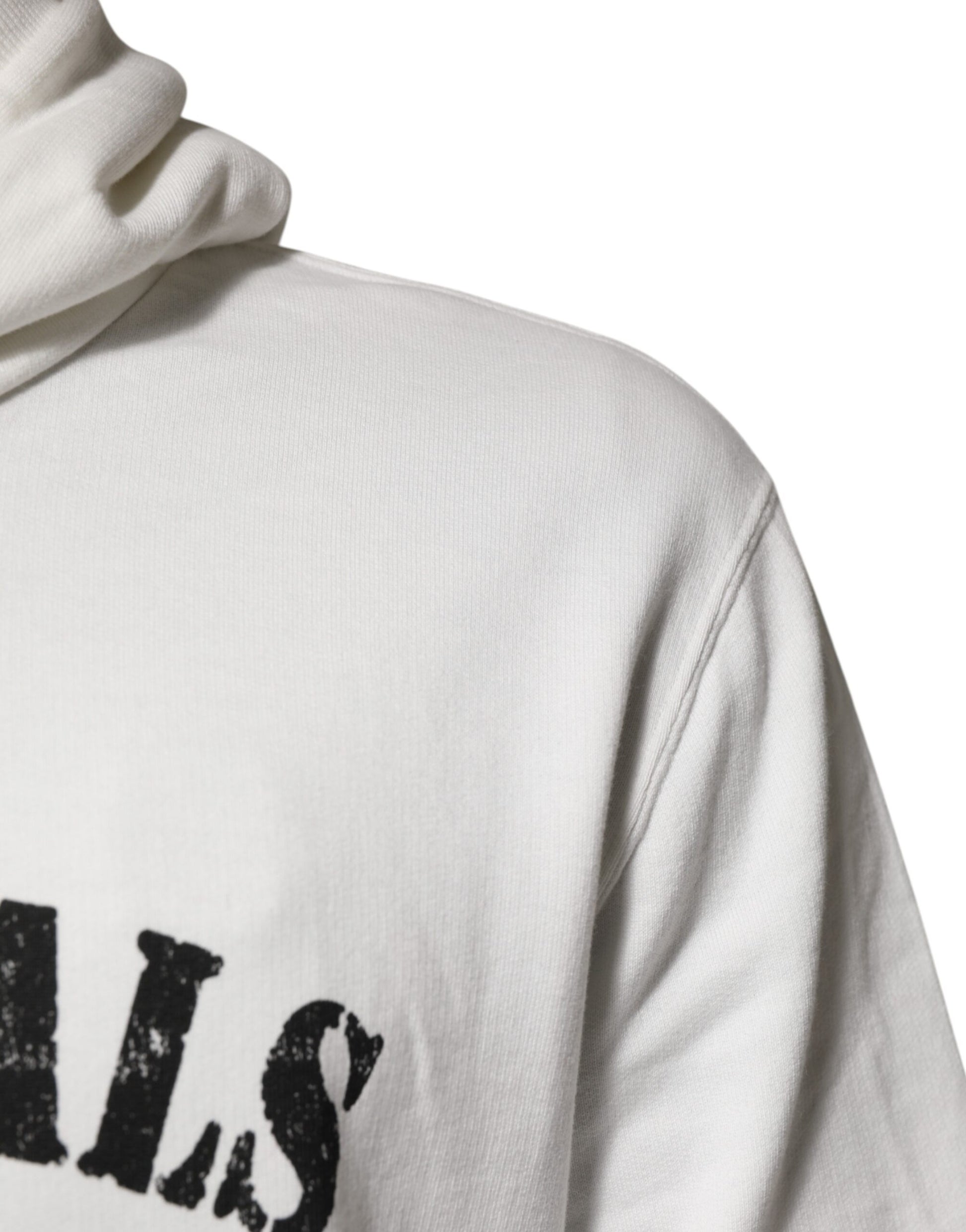 Weißer Kapuzenpullover aus Baumwolle mit DG ROYAL-Print