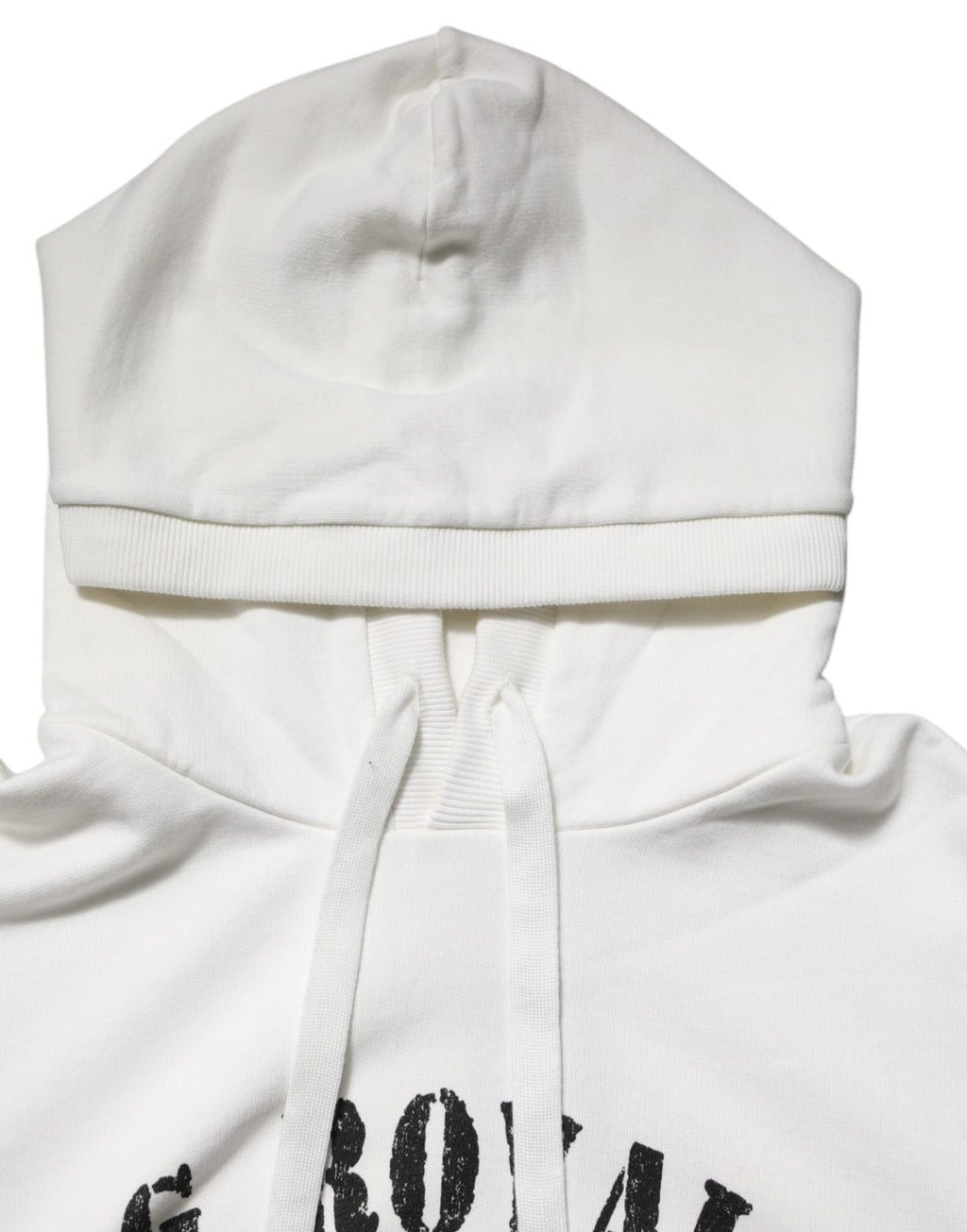 Weißer Kapuzenpullover aus Baumwolle mit DG ROYAL-Print