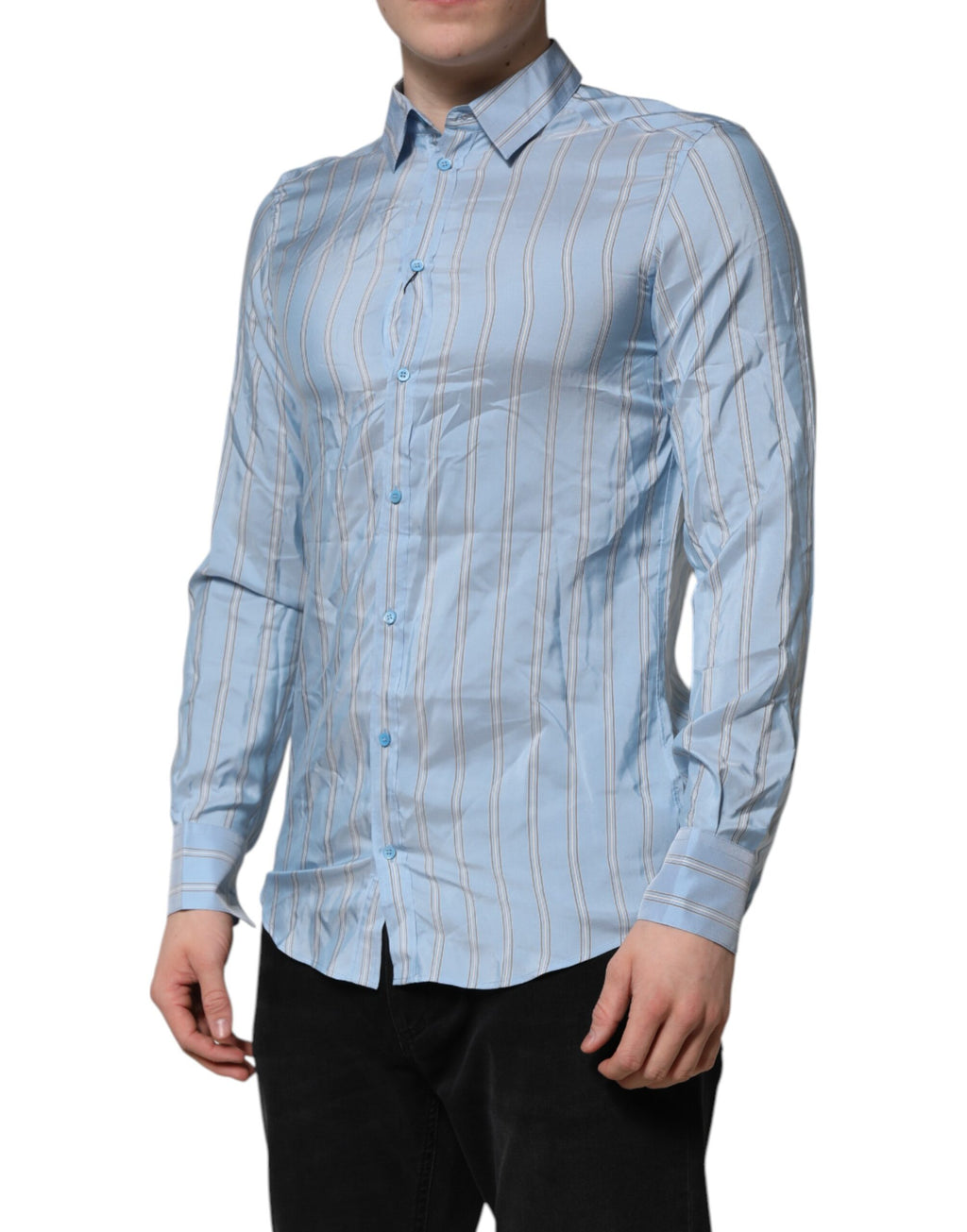 Blau gestreiftes MARTINI Langarmhemd