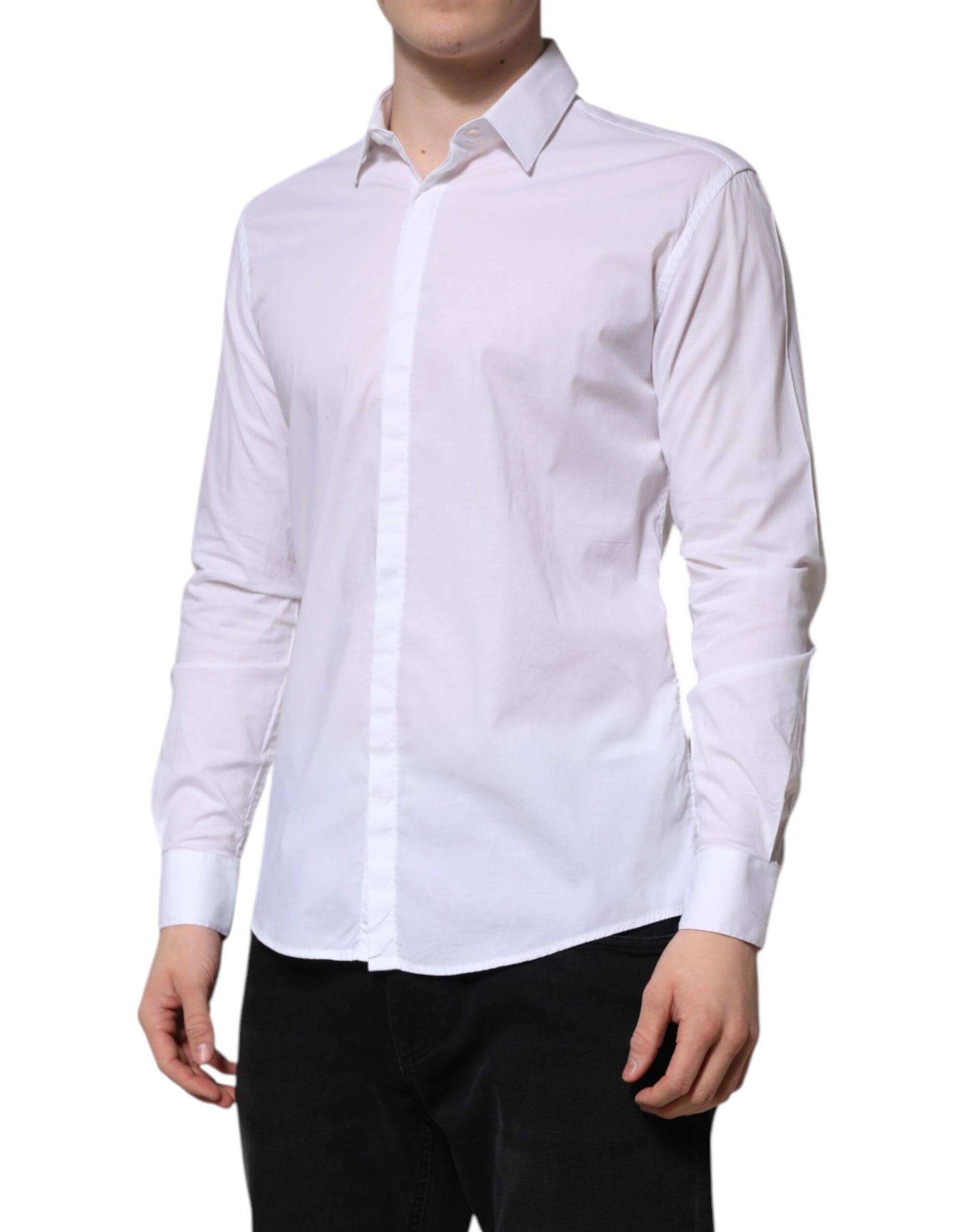 Daniele Alessandrini White Long Sleeves Dress Shirt