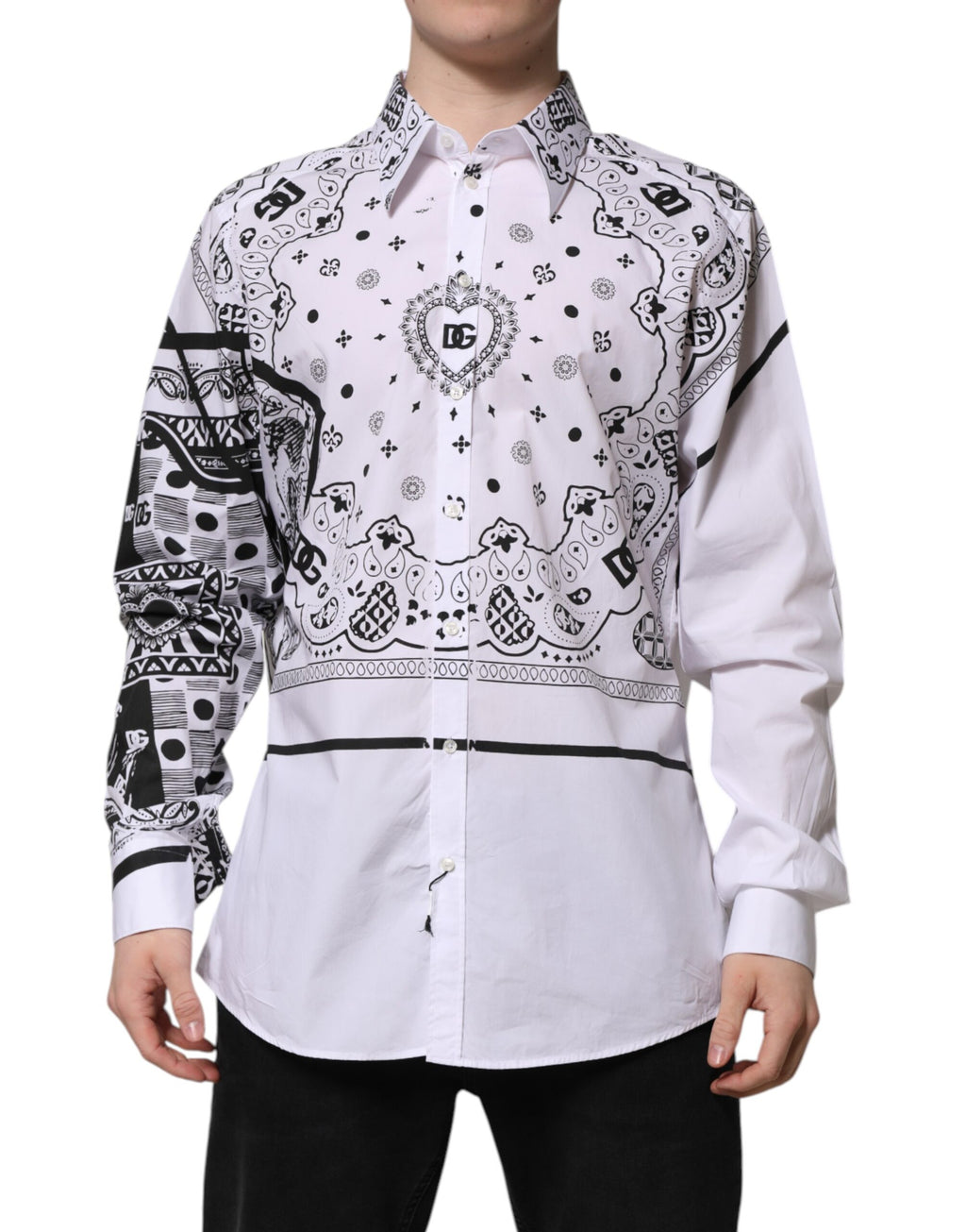 Weißes MARTINI-Hemd mit Bandana-Print
