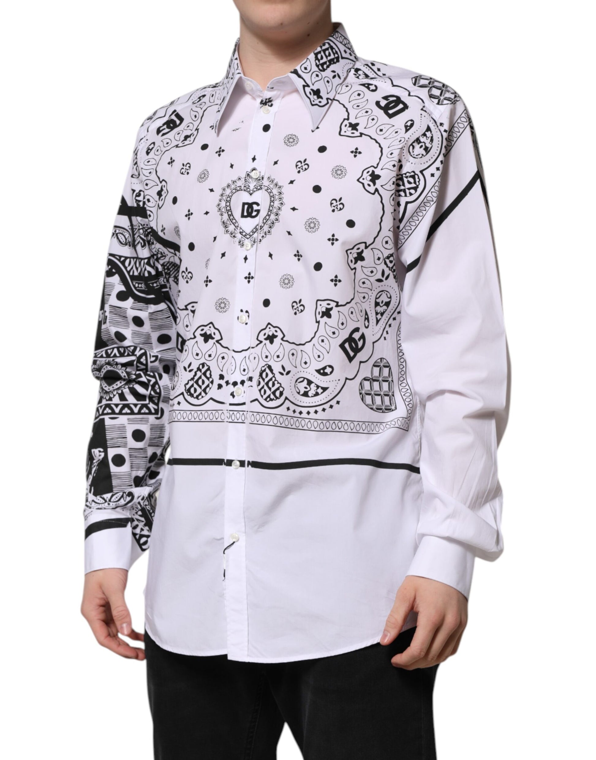 Weißes MARTINI-Hemd mit Bandana-Print