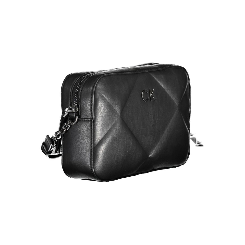 Schwarze Polyester-Handtasche