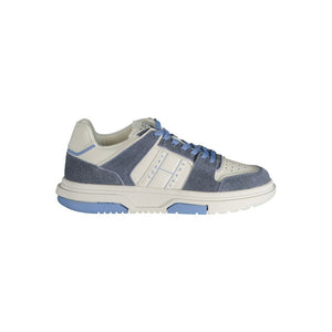 Hellblaue Damen-Sneaker aus Leder
