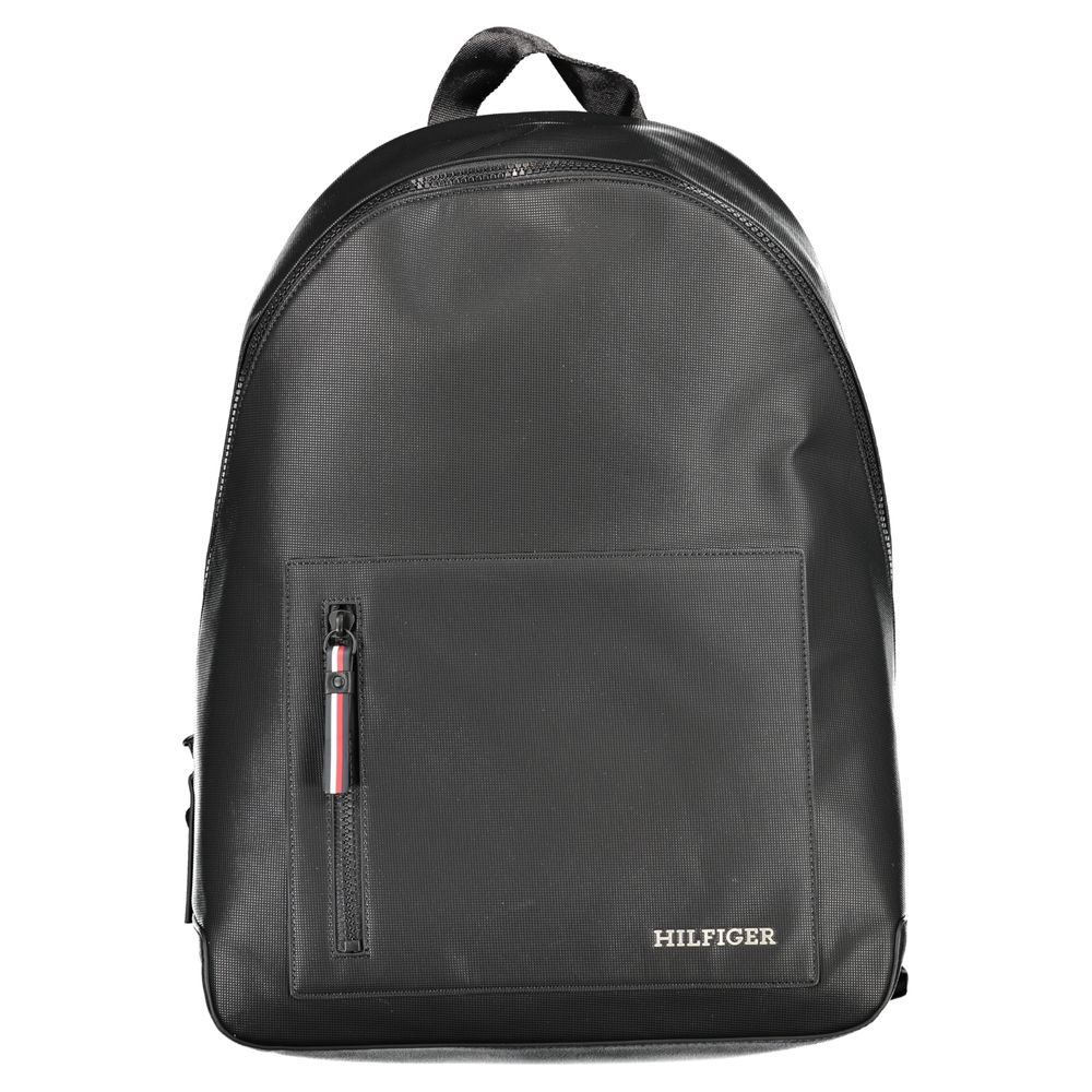Schwarzer Polyester-Rucksack