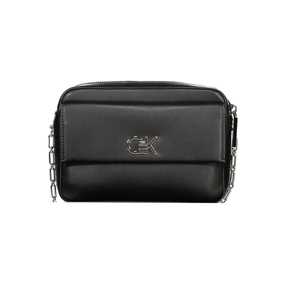 Schwarze Polyester Damen Handtasche