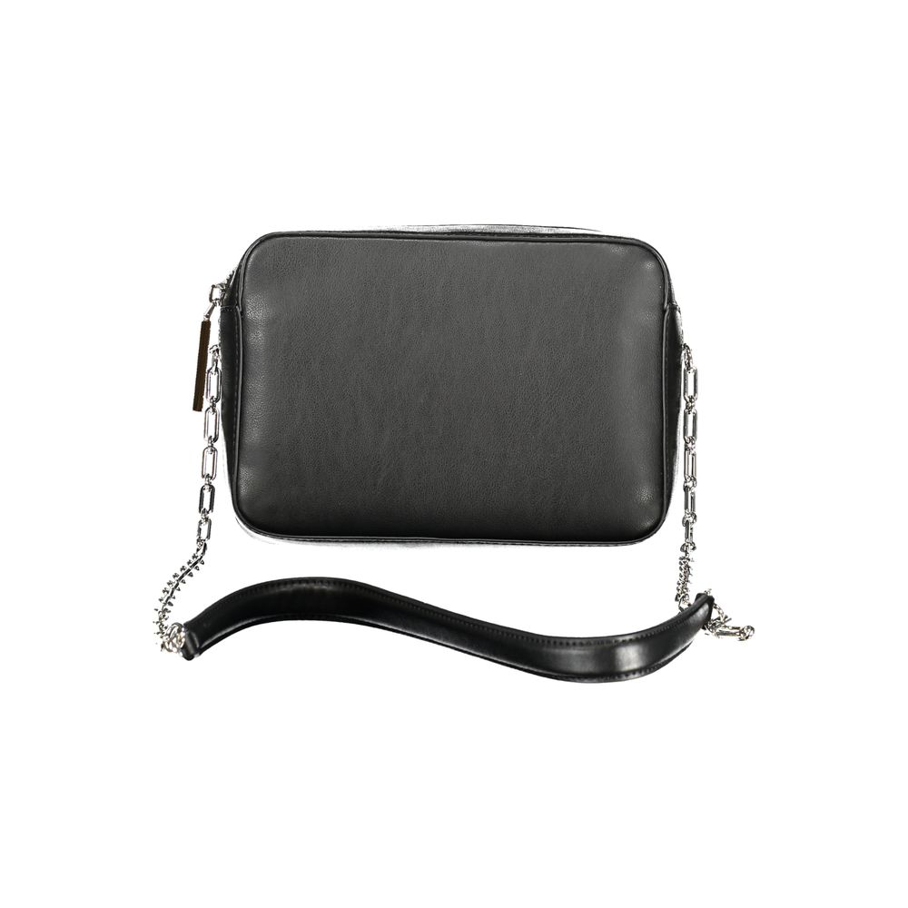Schwarze Polyester Damen Handtasche