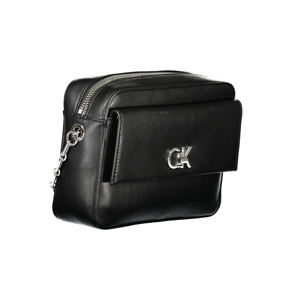 Schwarze Polyester Damen Handtasche