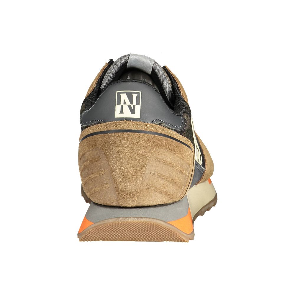 Beige Leder Herren Sneaker