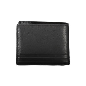 Schwarzes Leder Herren Portemonnaie