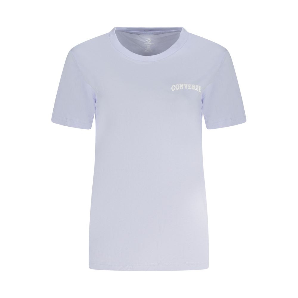 Lila Baumwoll-T-Shirt für Damen