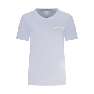 Lila Baumwoll-T-Shirt für Damen
