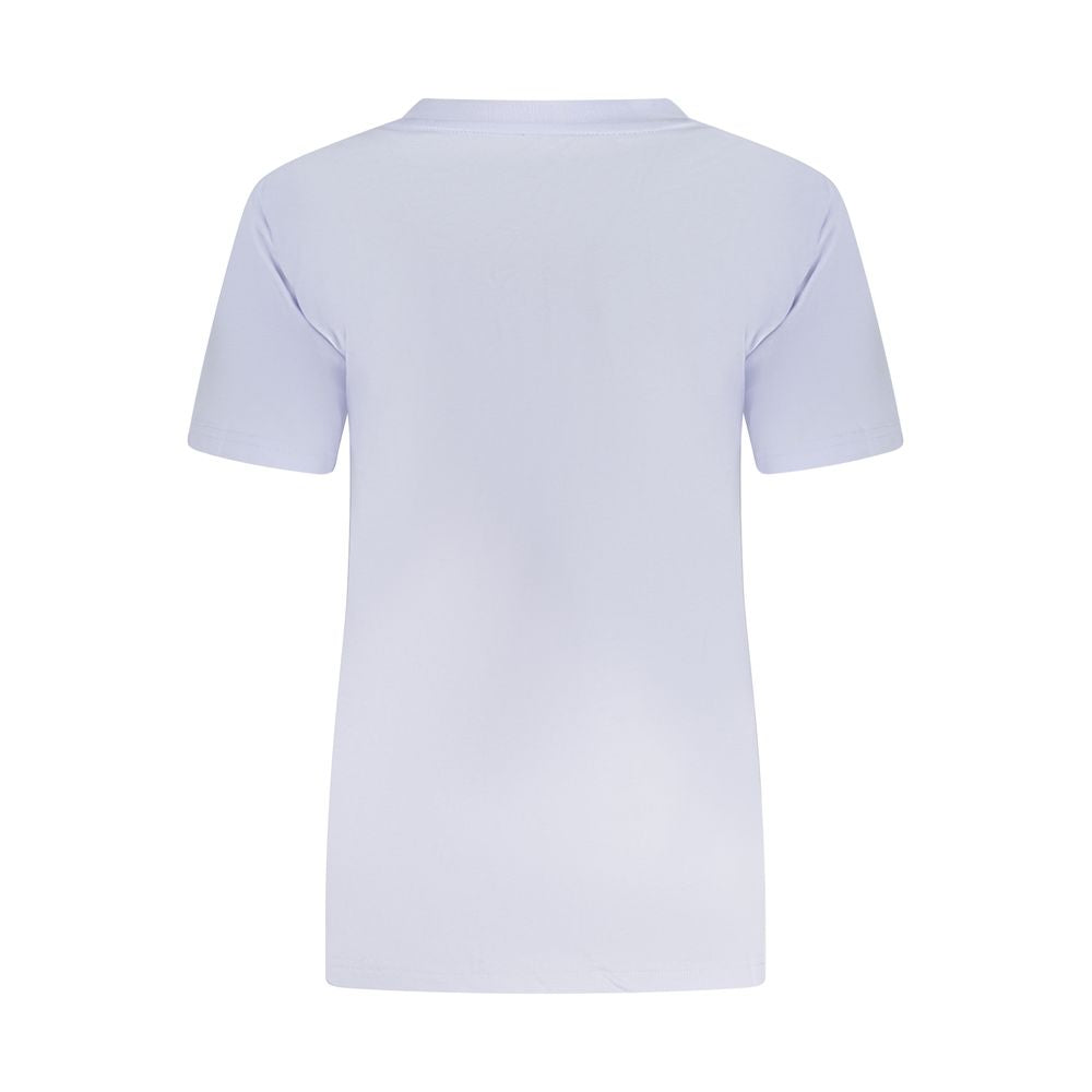 Lila Baumwoll-T-Shirt für Damen
