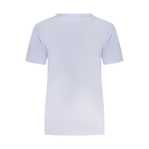 Lila Baumwoll-T-Shirt für Damen