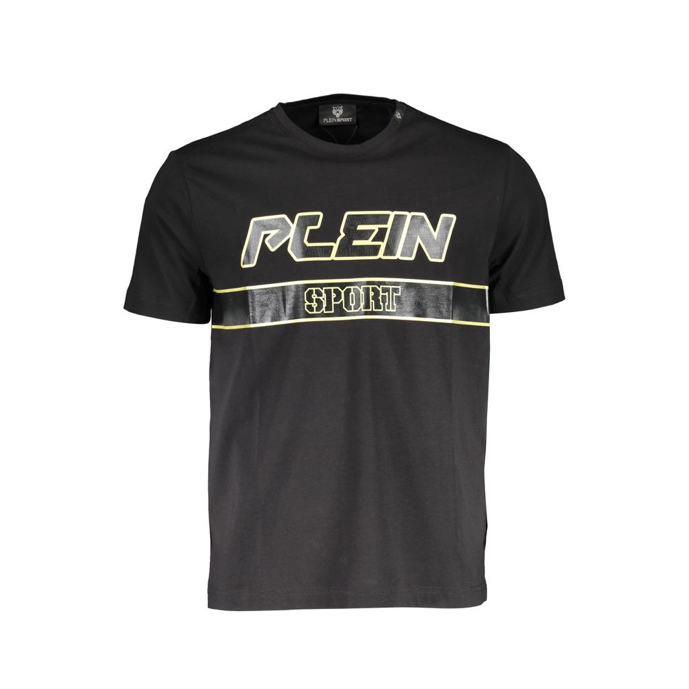 Schwarzes Herren-T-Shirt aus Baumwolle