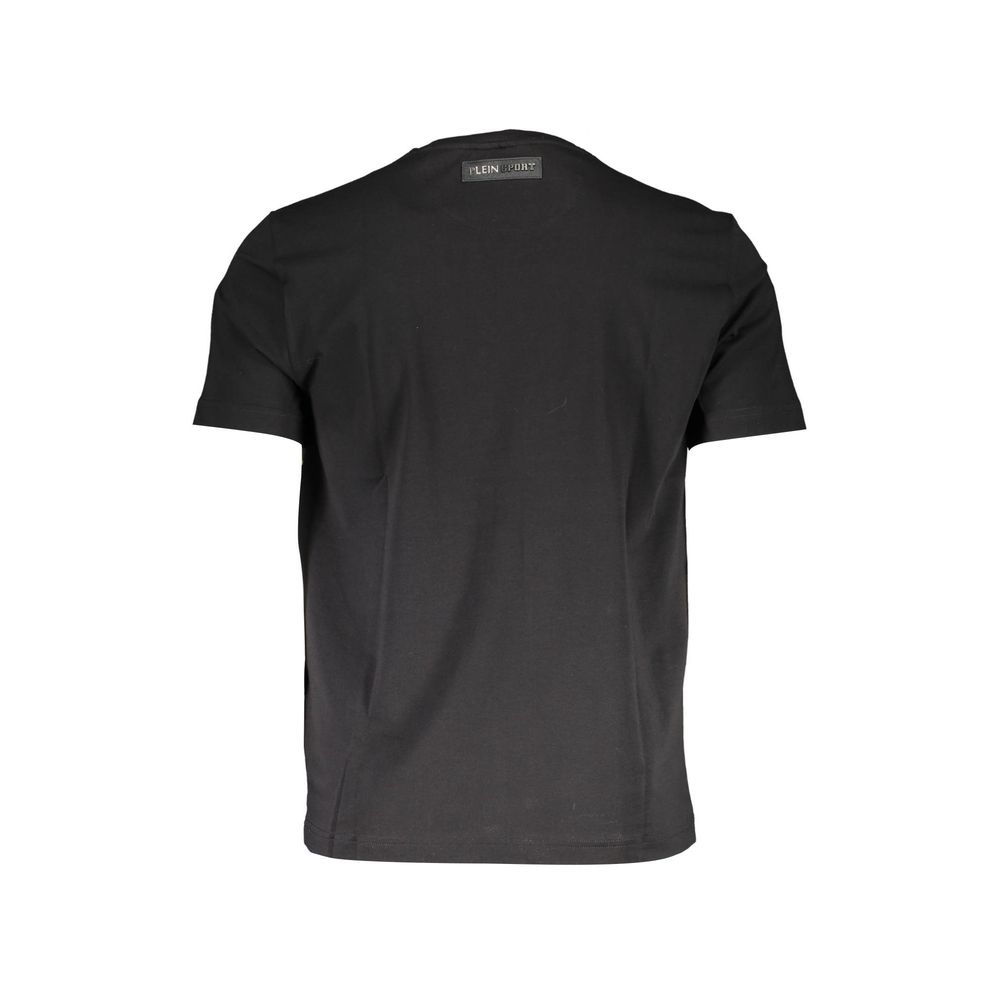 Schwarzes Herren-T-Shirt aus Baumwolle