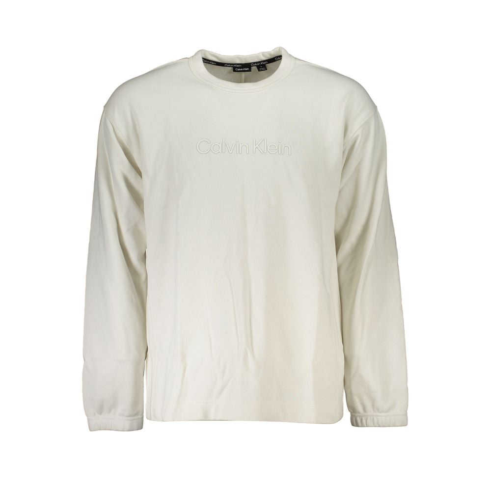 Eleganter Rundhalspullover mit gebürstetem Logo