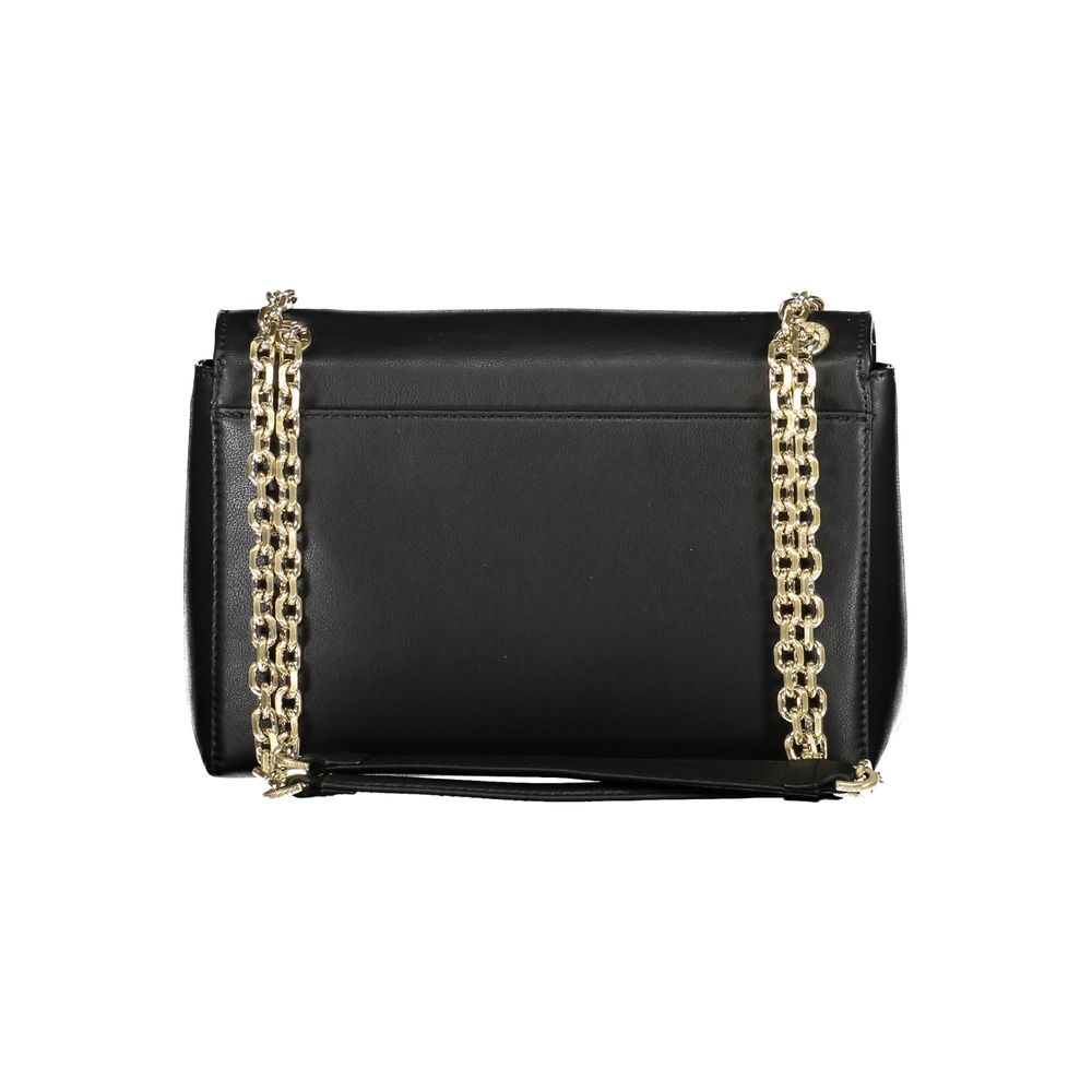 Schwarze Polyester-Handtasche