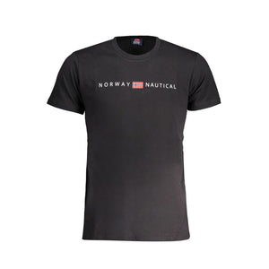 Schwarzes Baumwoll-T-Shirt
