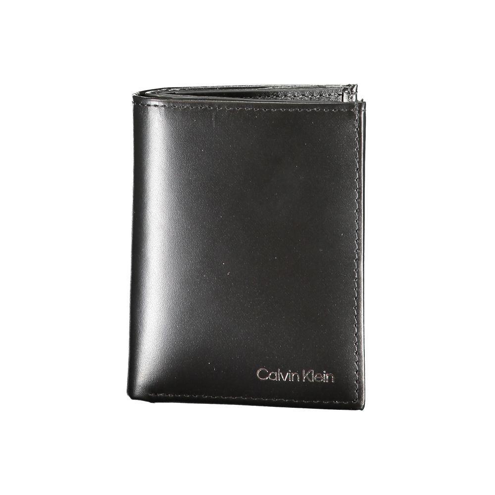 Schwarze Lederbrieftasche