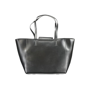 Schwarze Polyester-Handtasche