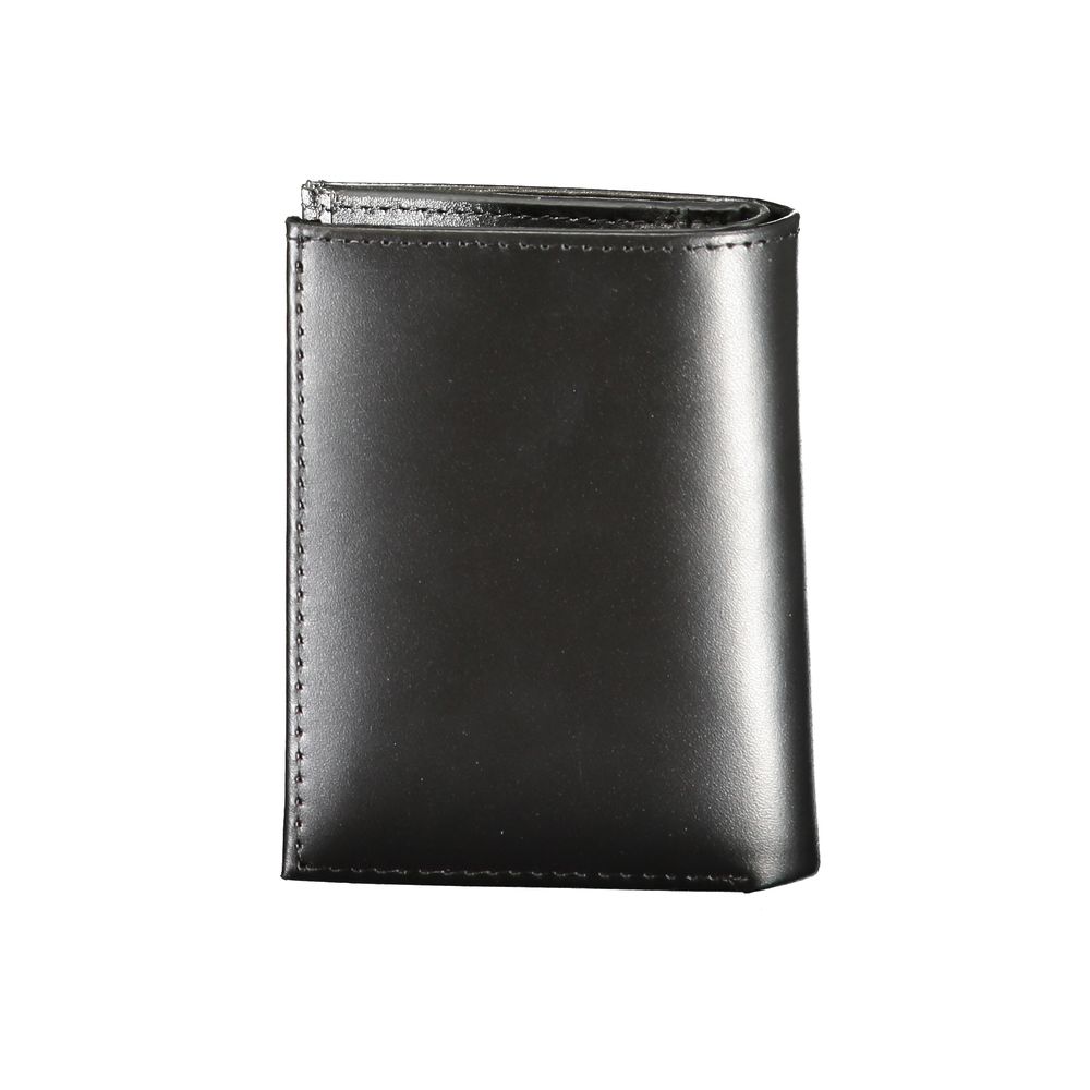 Schwarze Lederbrieftasche