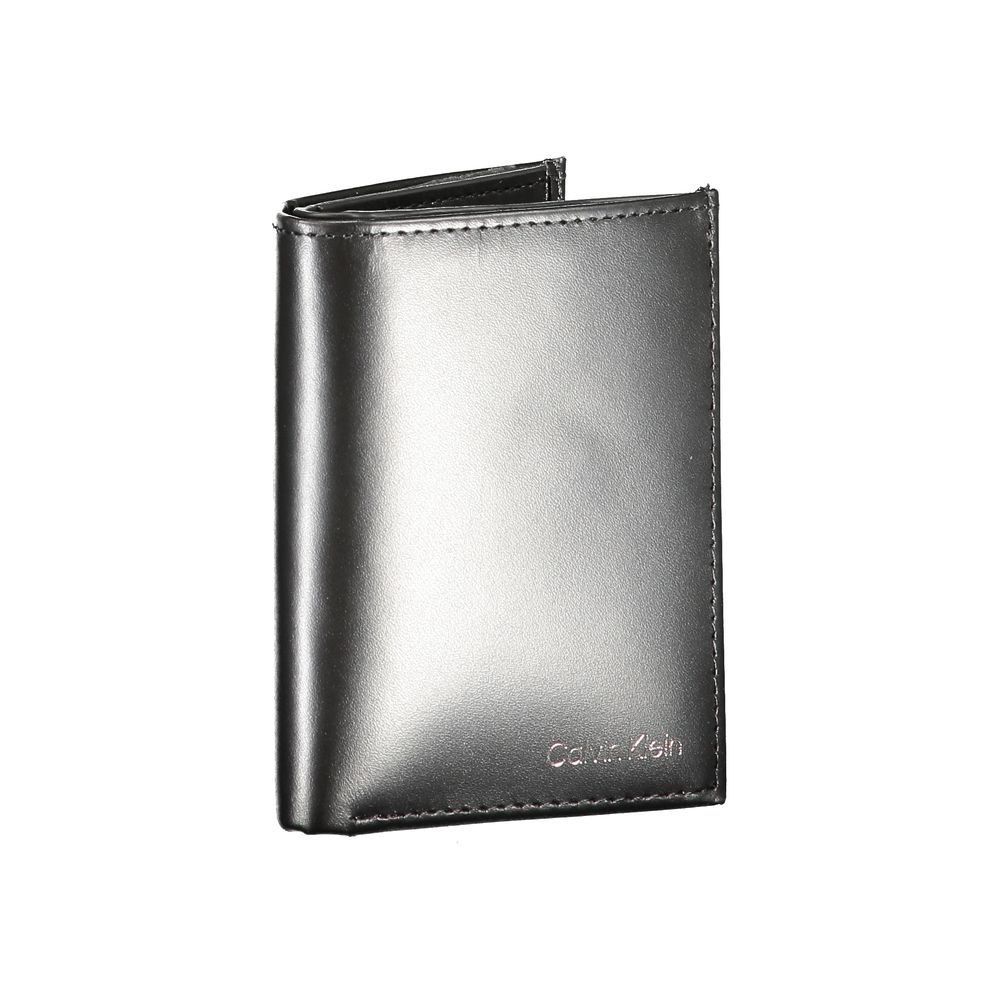 Schwarze Lederbrieftasche