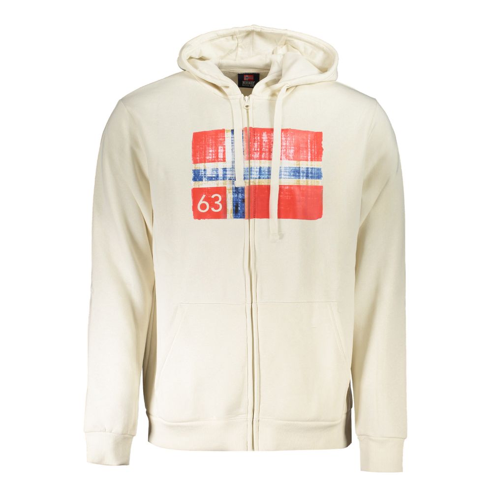 Weißer Baumwollpullover für Herren