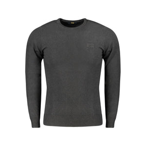 Schwarzer Viskose-Herrenpullover