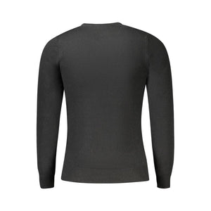 Schwarzer Viskose-Herrenpullover