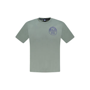 Grünes Herren-T-Shirt aus Baumwolle