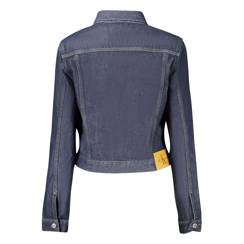 Blaue Baumwolljacke für Damen
